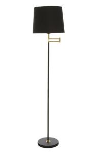 Golvlampa Svart/Matt Mässing Aneta Lighting Birka 155cm