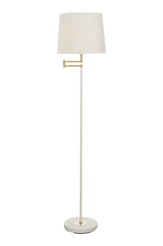 Aneta Lighting Birka Golvlampa Vit/Matt Mässing at lavanille