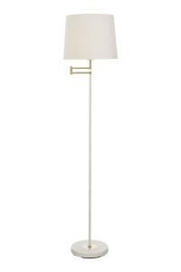 Golvlampa Vit/Mässing Aneta Lighting Birka 155cm