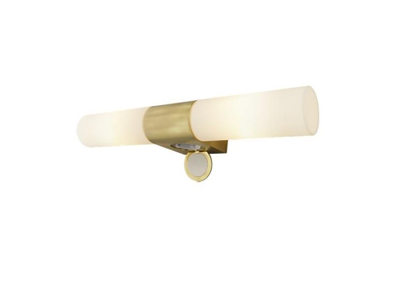 Aneta Lighting Cosenza Vägglampa Matt Mässing/Opalvit IP44 at lavanille