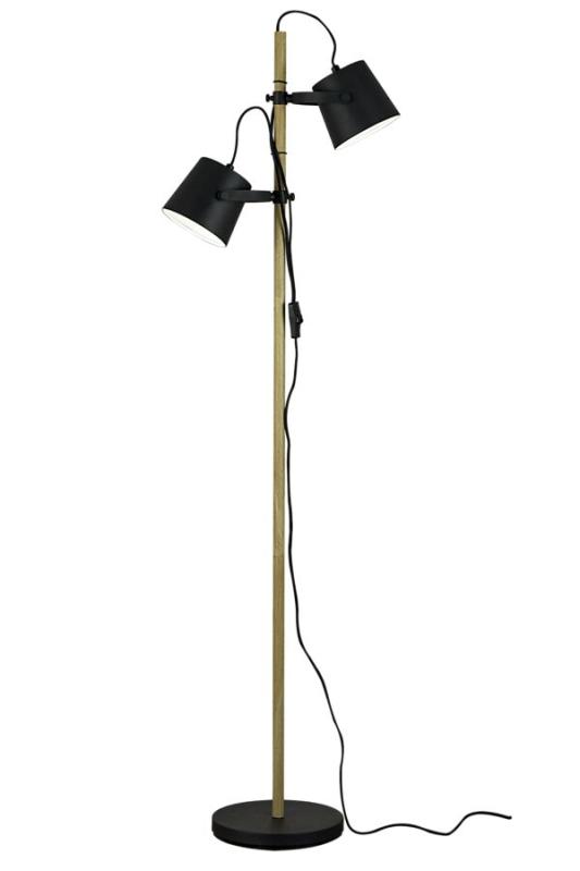Aneta Lighting Espresso Golvlampa Svart/Ask 153 cm at lavanille