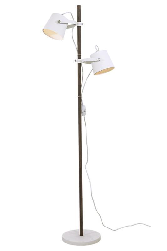 Aneta Lighting Espresso Golvlampa Vit/Brun 153cm at lavanille