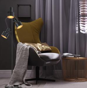 Golvlampa Svart Aneta Lighting Ferdinand 150cm