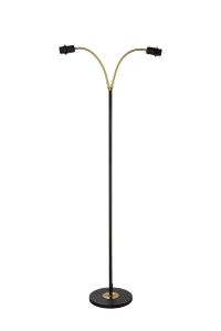 Golvlampa Svart/Mässing 2L Aneta Lighting Ljusdal 140cm