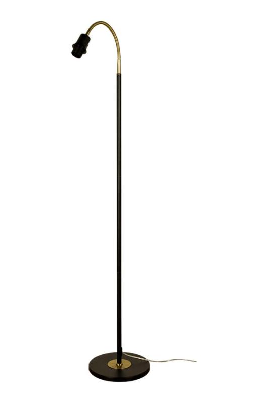 Aneta Lighting Ljusdal Golvlampa 1-Arm Svart/Matt Mässing 140cm at lavanille