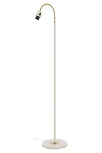 Aneta Lighting Ljusdal Golvlampa 1-Arm Vit/Matt Mässing 140cm