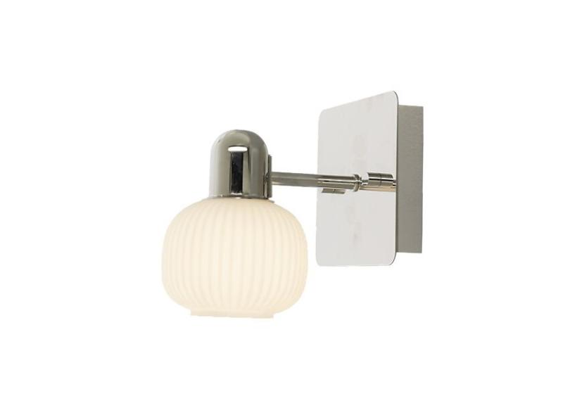 Aneta Lighting Messina Vägglampa IP44 Krom/Opalvit at lavanille