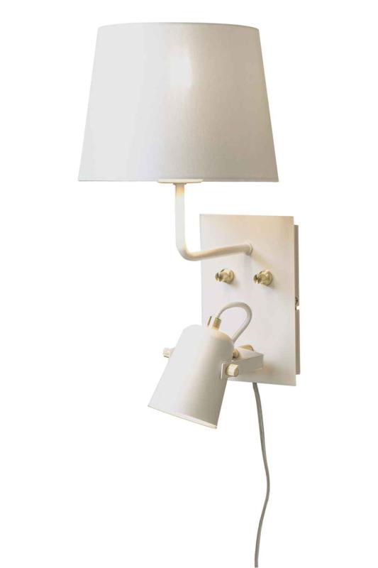 Vägglampa Vit/Mässing Aneta Lighting Metz 42cm at lavanille