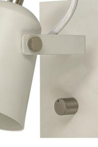 Vägglampa Vit/Stål Aneta Lighting Metz