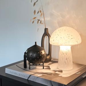 Bordslampa Glas Vit Aneta Lighting Mushi 21cm