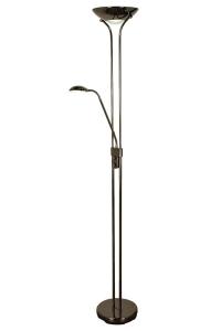 Golvlampa Uplight Svartkrom Aneta Lighting Nice 179cm