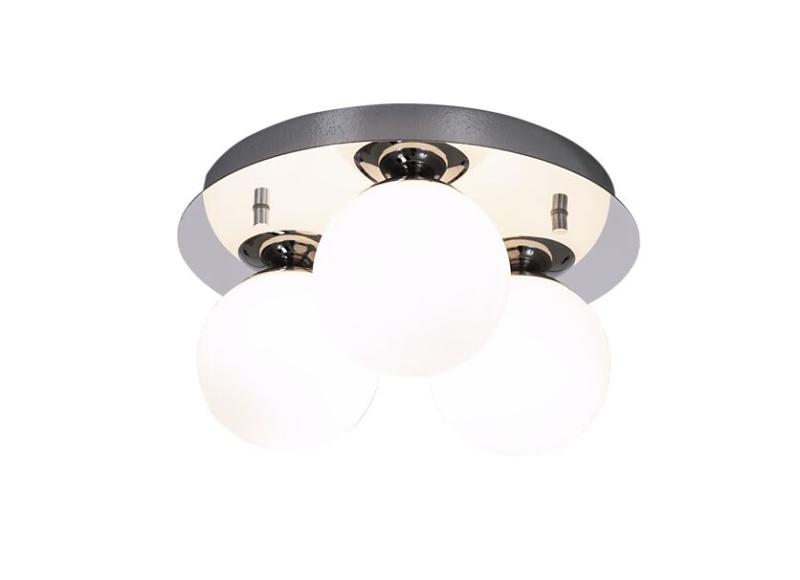 Aneta Lighting Nicosia Plafond 3:a Krom/Opalvit at lavanille