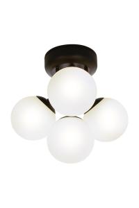 Badrumslampa Plafond 4L Svart/Opalvit Aneta Lighting Nicosia