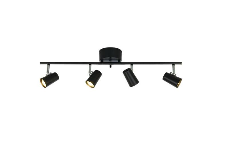 Aneta Lighting Pilot Takspot Rak 4 Svart at lavanille