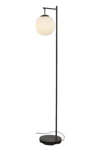 Aneta Lighting Rille Golvlampa Svart/Opalvit 150cm