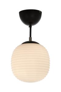 Aneta Lighting Rille Plafond Svart/Opalvit