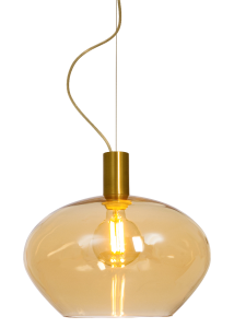 Aneta Lighting Bell Taklampa Mässing/Amber