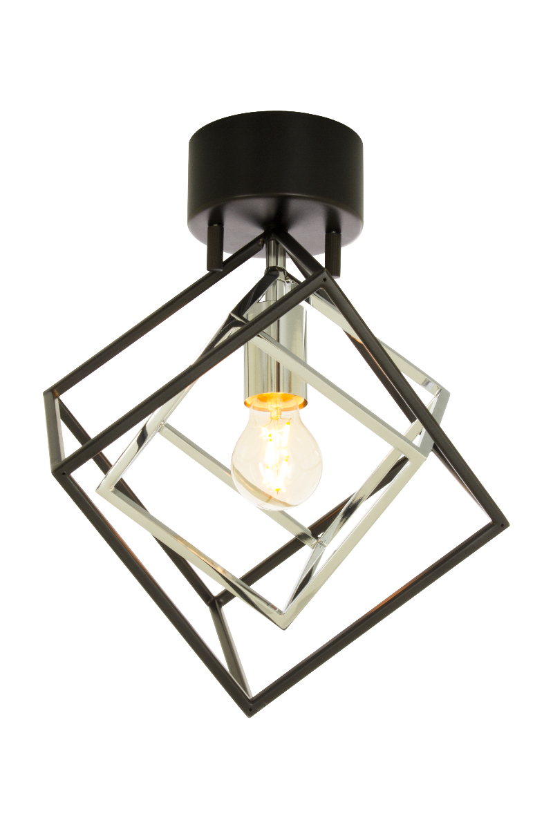 Aneta Belysning Cubes Plafond Svart/Krom
