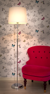 Golvlampa Krom/Vit Aneta Lighting Johanna 152cm