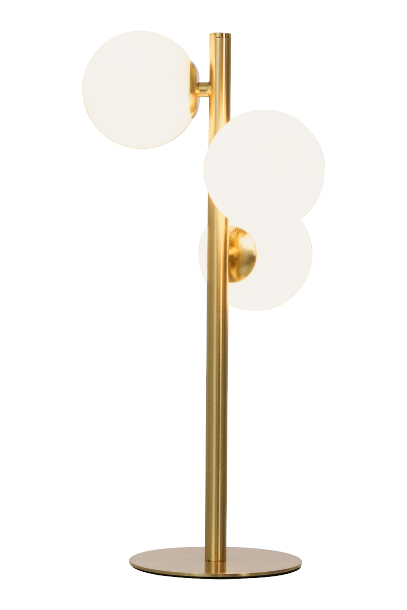 Aneta Belysning Molekyl Bordslampa Matt Mässing/Vit 46 cm