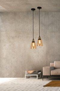 Taklampa Glas Antik/Amber Aneta Lighting Becky