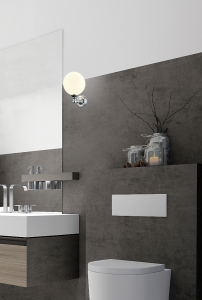 Badrumslampa Vägg Krom/Opalvit Aneta Lighting Lugano