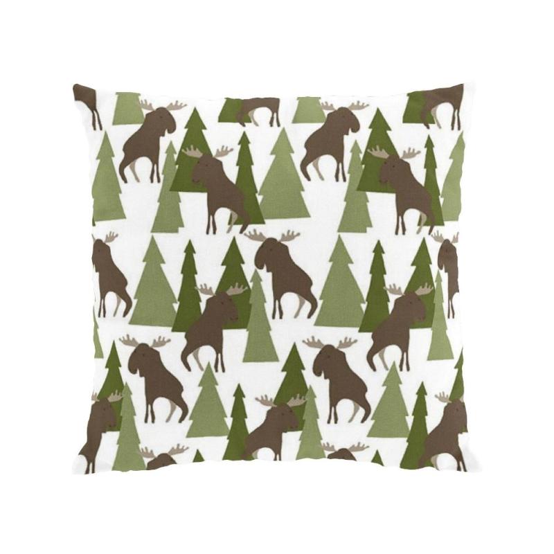 Arvidssons Textil Älgamark Kuddfodral Grön 47x47cm at lavanille