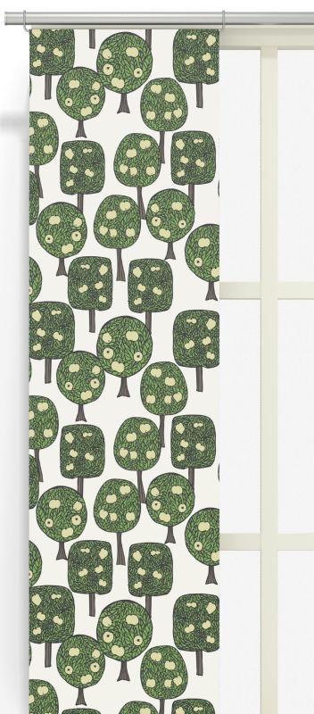 Panelgardin Ljusgrön Arvidssons Textil Äppelskogen 2-Pack at lavanille