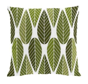Kuddfodral Blader Grön 47x47cm Arvidssons Textil