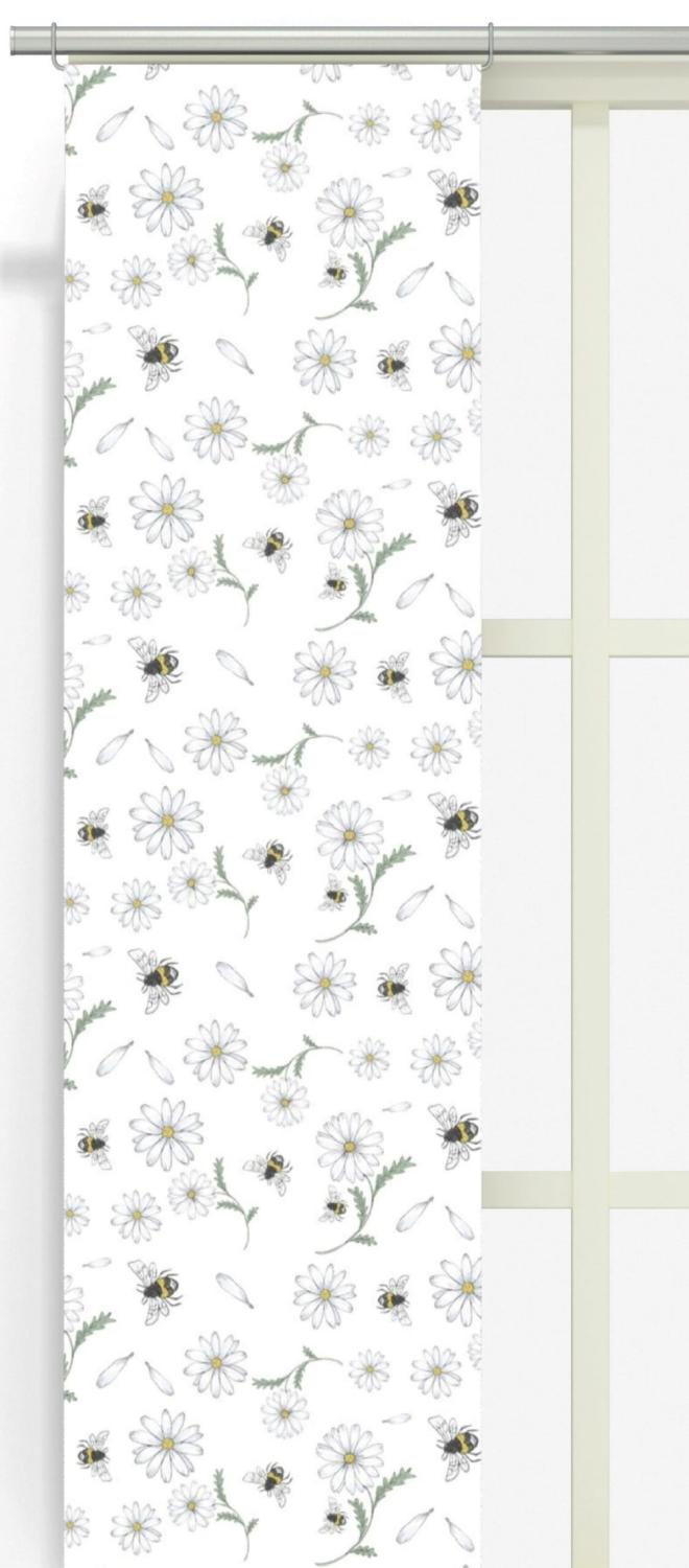 Arvidssons Textil Blomstersurr Panelgardin 2-Pack Offwhite