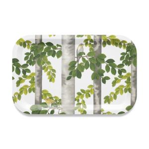 Arvidssons Textil Boksångare Bricka Offwhite/Grön