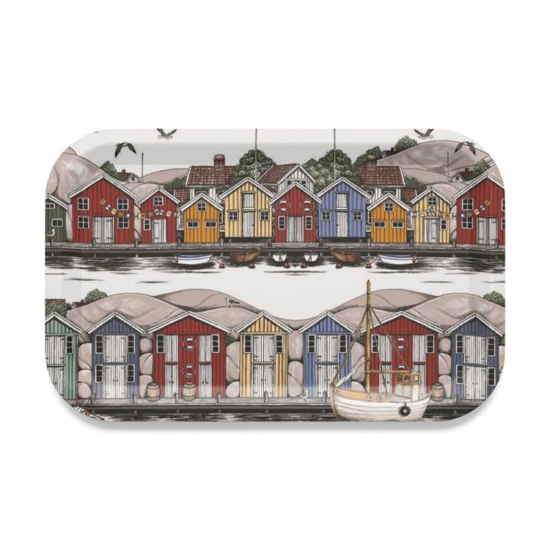 Arvidssons Textil Bryggviken Bricka Multi 27x20cm at lavanille