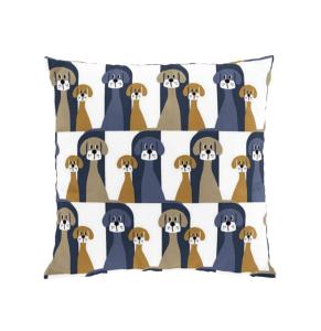 Kuddfodral Buster Blå/Beige 47x47cm Arvidssons Textil