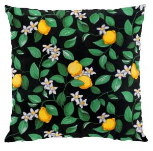 Kuddfodral Citronlycka Svart 47x47cm Arvidssons Textil