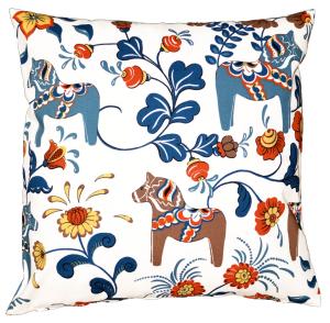 Kuddfodral Leksand Orange/Blå 47x47cm Arvidssons Textil