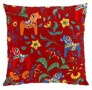 Kuddfodral Leksand Röd 47x47cm Arvidssons Textil