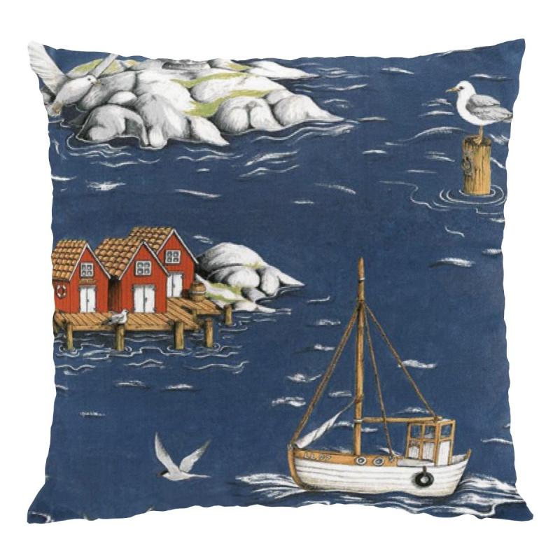 Arvidssons Textil Fiskeskär Kuddfodral Mörkblå at lavanille