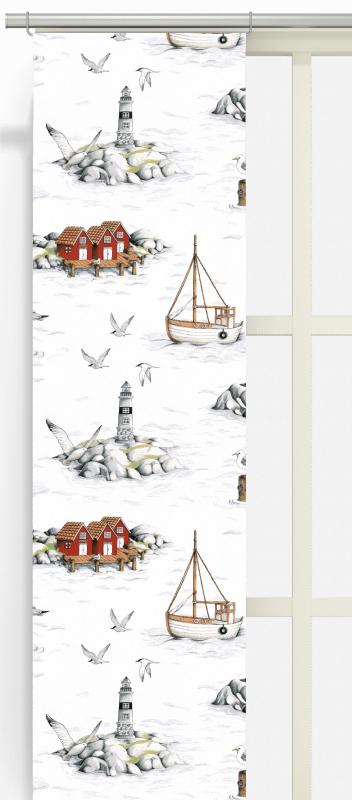 Panelgardin Arvidssons Textil Fiskeskär Offwhite 43x240cm 2-Pack at lavanille