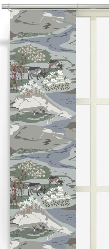 Panelgardin Arvidssons Textil Fjällängar Beige 43x260cm 2-Pack at lavanille