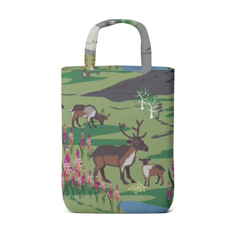 Arvidssons Textil Fjällängar Tygkasse Grön/Grå at lavanille