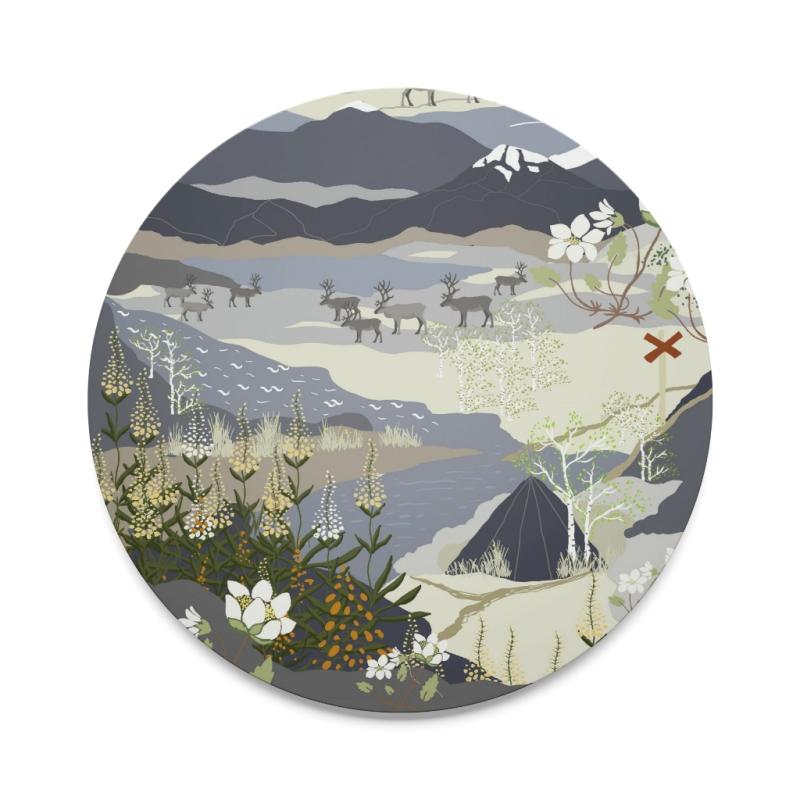 Arvidssons Textil Fjällvandring Grytunderlägg Blå at lavanille