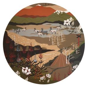 Arvidssons Textil Fjällvandring Grytunderlägg Grön/Beige