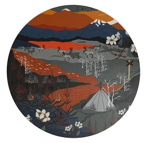 Arvidssons Textil Fjällvandring Grytunderlägg Orange