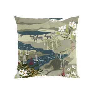 Kuddfodral Fjällvandring Turkos 47x47cm Arvidssons Textil