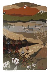 Arvidssons Textil Fjällvandring Serveringsbräda Grön/Beige