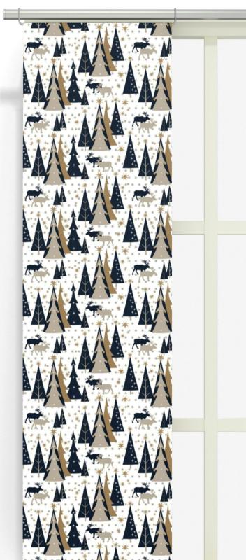 Panelgardin Blå/Beige Arvidssons Textil Granland 2-Pack at lavanille