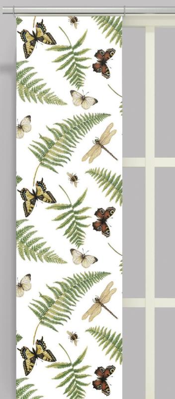 Panelgardin Arvidssons Textil Humlan Grön/Beige 43x240cm 2-Pack at lavanille