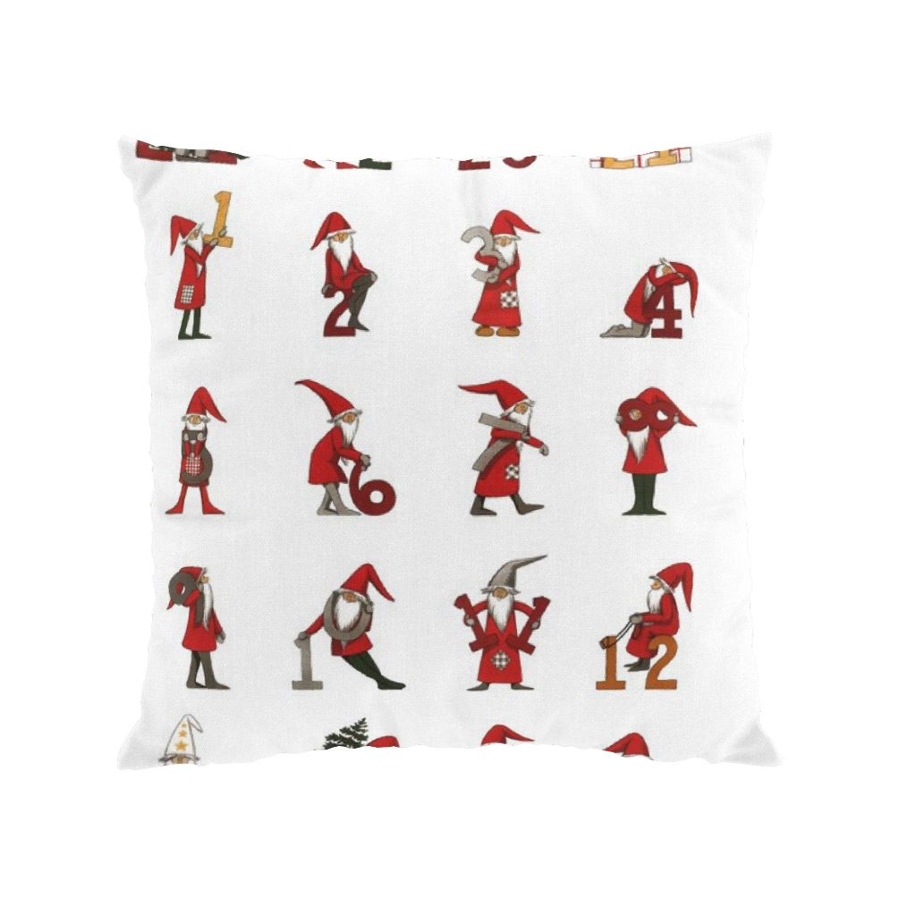 Arvidssons Textil Kalendertomtar Kuddfodral Offwhite/Röd 47x47cm