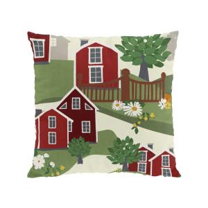 Kuddfodral Katthult Röd 47x47cm Arvidssons Textil