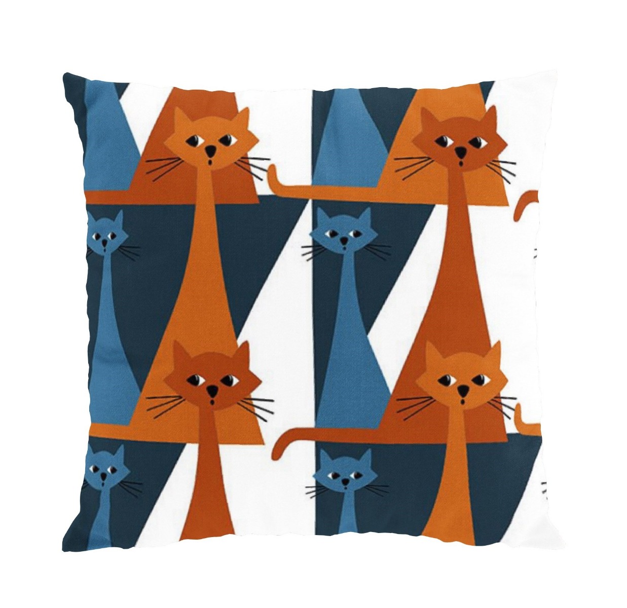Arvidssons Textil Kitty Kuddfodral Orange/Blå 47x47cm